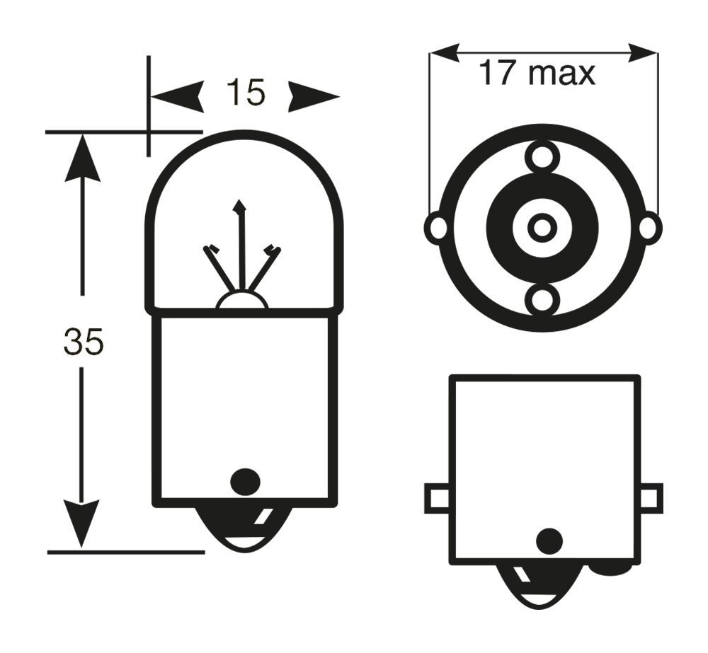 Ringbirnen 24V 10W R10W