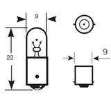 Ringlichtbirnen Eisblau T4W 12V 4W