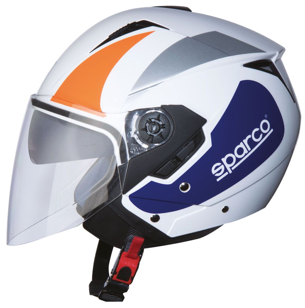 Sparco Casco moto SP503 bianco/arancio taglia M