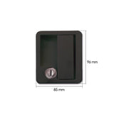 Serratura 1070 nera con chiave e cilindretto SRT1070NPE