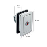 Serratura Quadro bianca con cilindretto e chiavi SRT2015B