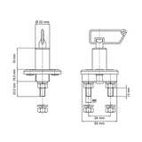 100 Batterieschalter mit abnehmbarem Schlüssel STB100