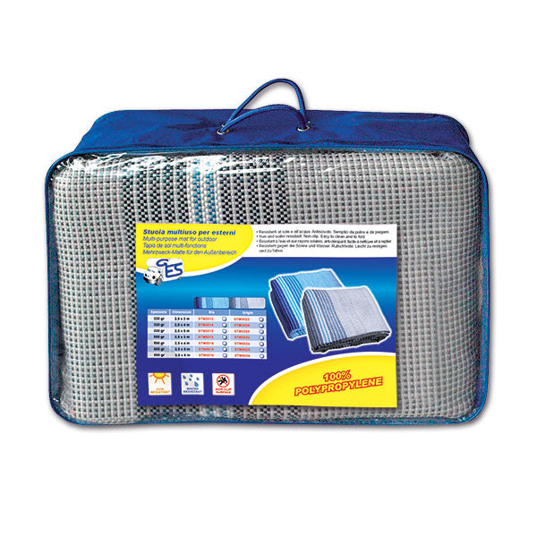 Standard-Streifenmatte 300 g grau 4 m mit Tasche STM3024