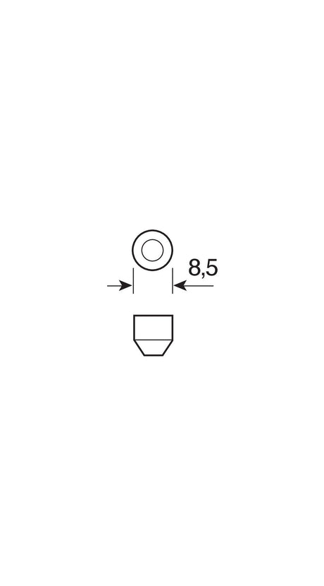 Pilot Hyper-Led 6 2 x3 chips 10x32 mm SV8,5-8 1 pz Bianco Resistenza inc