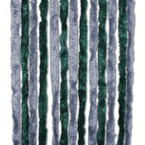 Cortina de chenilla gris/verde 90 x 200 cm TEN2111