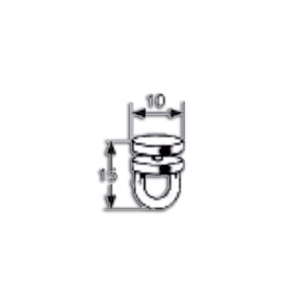 Gancho de cortina de nailon - para riel C TND103