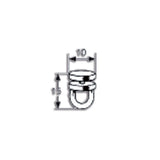 Gancho de cortina de nailon - para riel C TND103