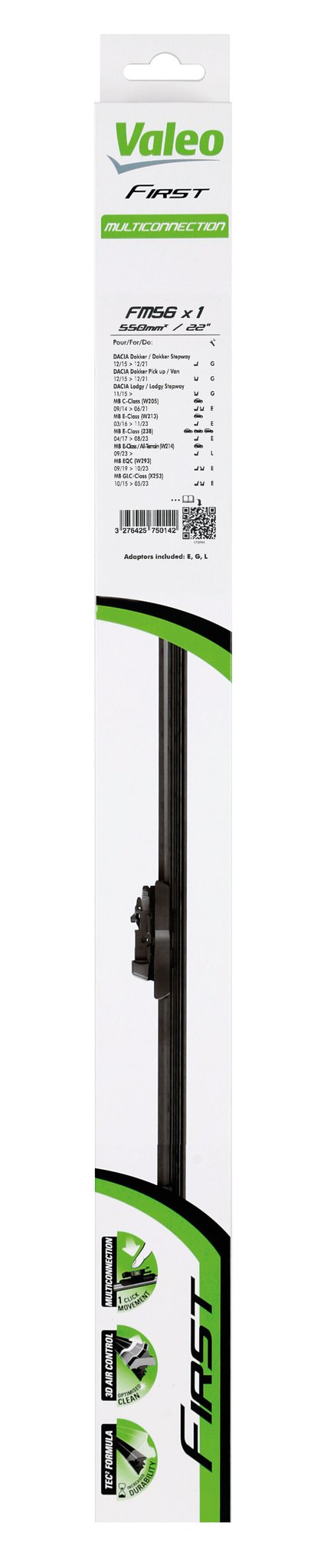 Valeo First Flat Blades, spazzola tergicristallo - FM56 - 550 mm - 1 pz