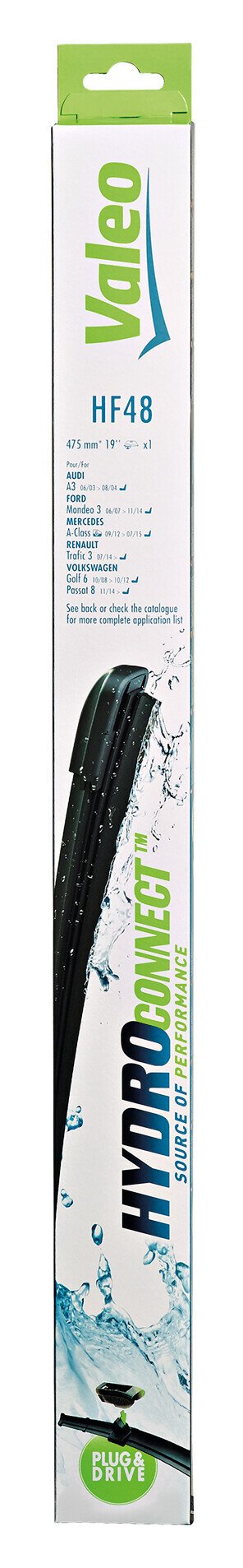 Valeo HydroConnect Multiconnection, spazzola tergicristallo HF48 480 mm 1 pz