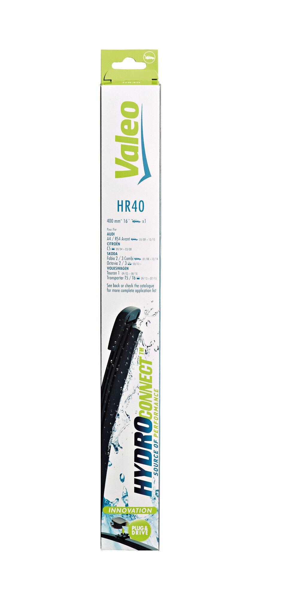 Valeo HydroConnect Multiconnection spazzola tergicristallo post HR40 400 mm 1 pz