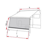 Fiamma Sun View XL 350 Parete Frontale per Tendalino 190 cm