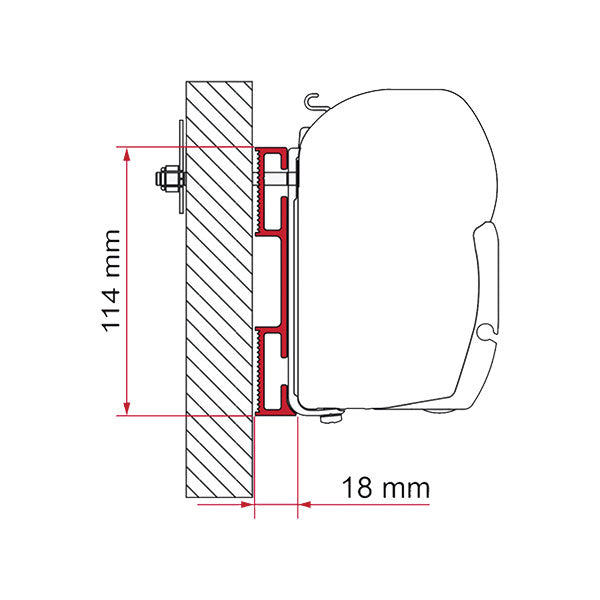 Fiamma Adapter D 120 - Ricambio per Veranda Camper