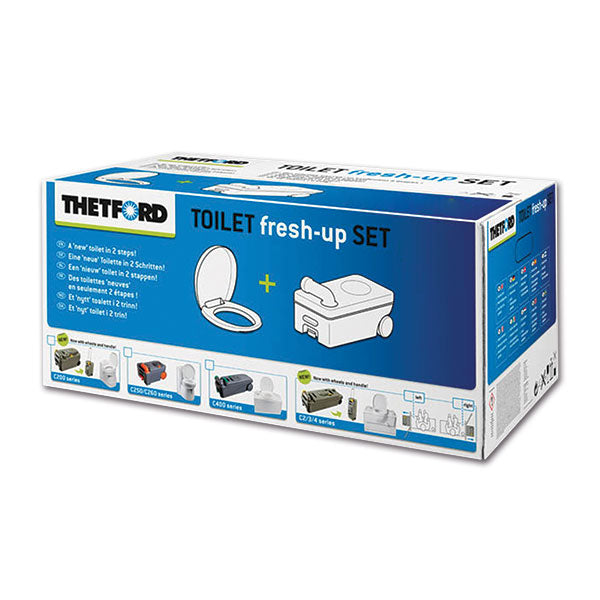 Brunner Toilet Fresh-Up Set C400 Chemietoilette mit Kassette für Wohnmobile und Transporter