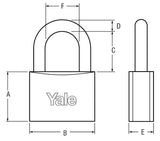 Yale Standard-Vorhängeschloss, 40 mm langer Bügel