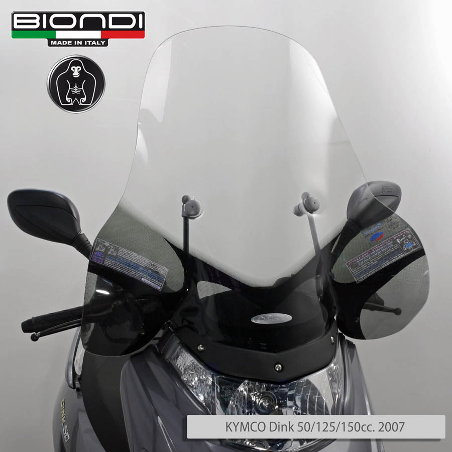 Biondi Parabrezza Club Trasparente KYMCO Dink 50/125/200i 2007 con Attacchi