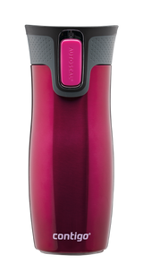 Contigo Autoseal West Loop Thermobecher für unterwegs, Kaffeetasse 470 ml (Himbeere)