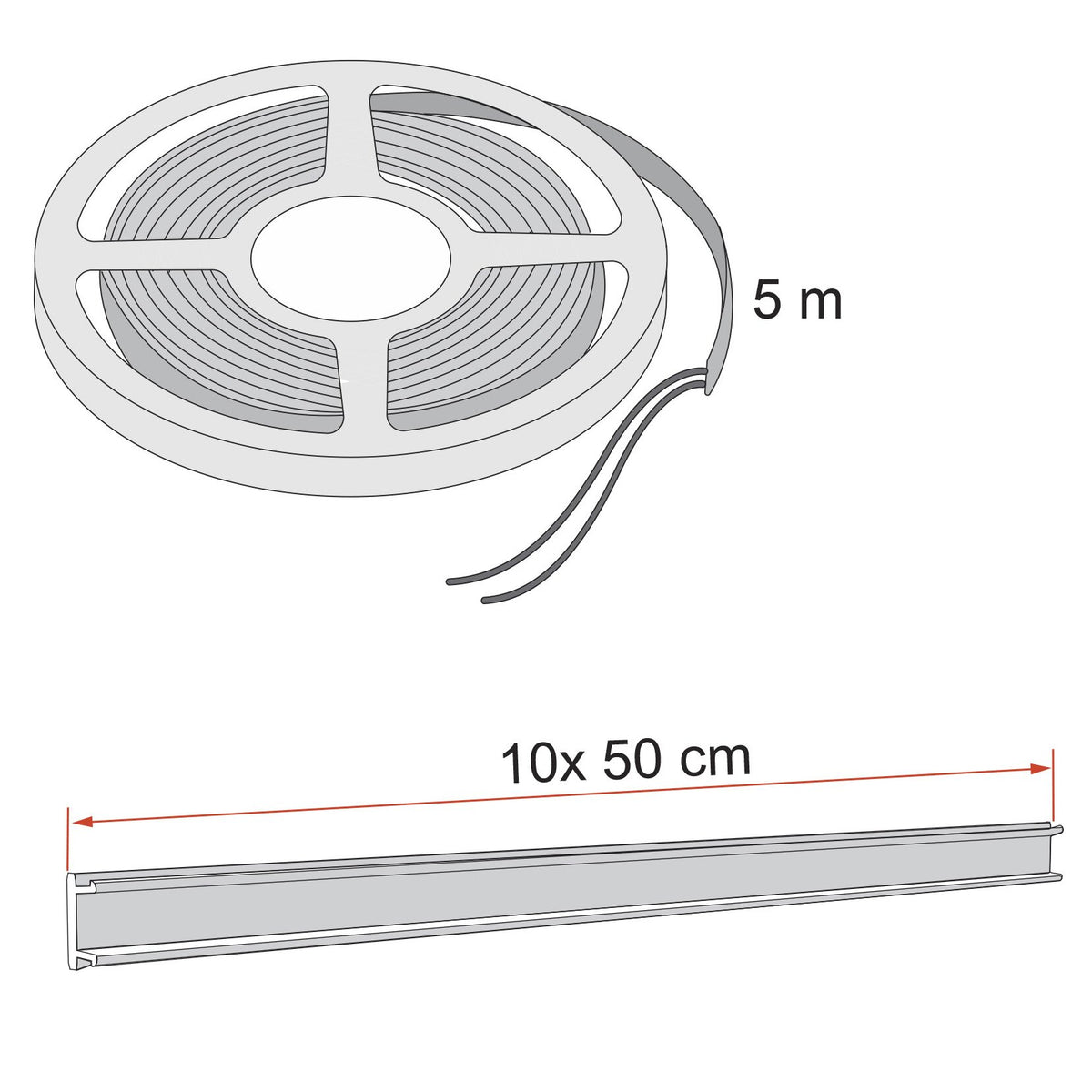Fiamma Kit LED Strip Awning per Tendalino F43van 2,5 m