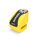 Shad SC21 Disc Lock for Motorcycles and Scooters - Yellow and Black