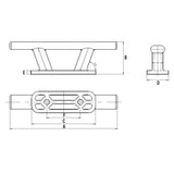Marine Town Nautica Bitta a Galloccia Inox 316 mm 205 9506791