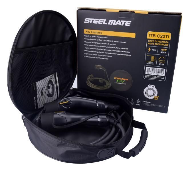 Steelmate Cavo ricarica EV trifase tipo 2 16A 5 m
