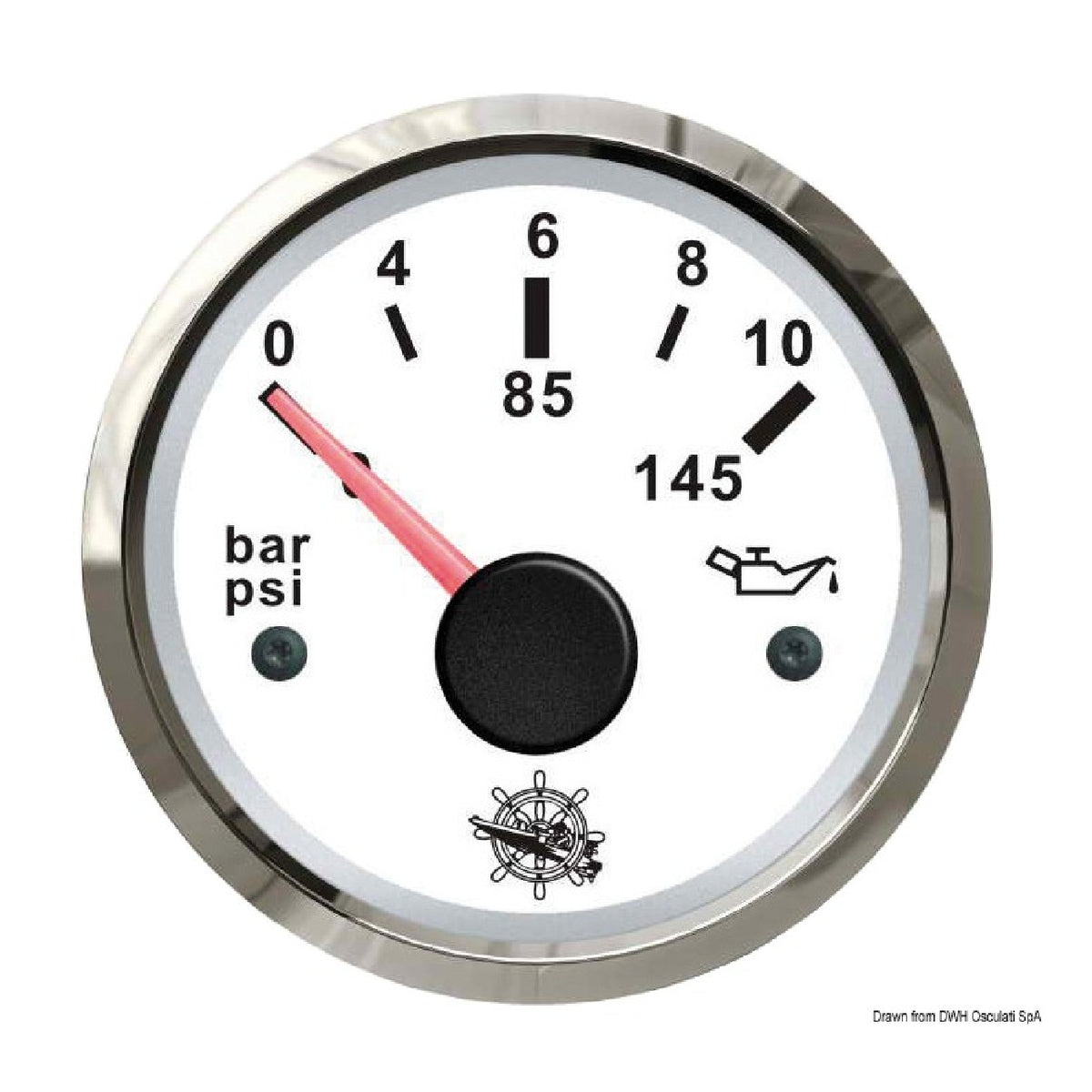 Osculati Öldruckanzeiger 0/5 bar schwarz/schwarz 27.320.10