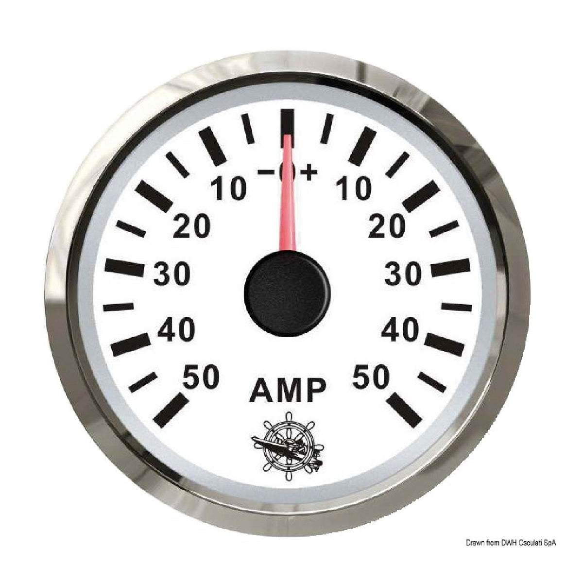 Amperímetro Osculati con derivación 50 A negro/negro 27.320.23