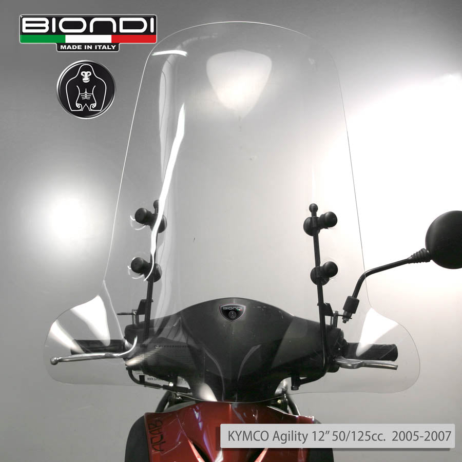 Biondi Parabrezza Z Trasparente KSR Pandora 50 cc. 2017 - Completo di Attacchi
