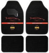 Momo Set 4 tappeti in moquette Racing nero/rosso
