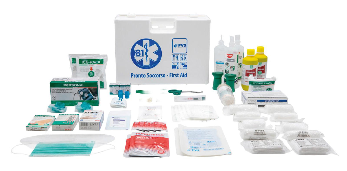 Cora Cassetta primo soccorso conforme allegato 1 D.M. 388/2003 + maggiorazione HACCP