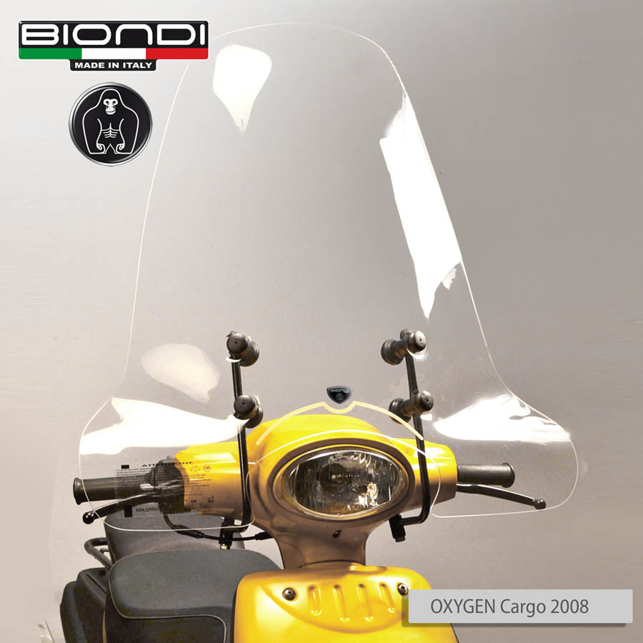 Biondi Parabrezza Mod. Z Trasparente + Kit Attacchi OXYGEN Cargo Elettrico 2008