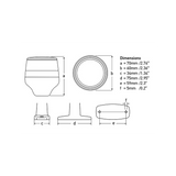 Hella Marine Naviled 360 Compact Asta Nero nautica 2LT 980 960-201
