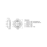 Hella Marine Euroled 75 Acciaio Luce Calda 12 Volt nautica 2JA 958 109-521