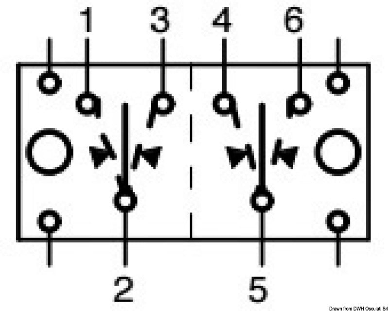 Interruttore (ON)-OFF-(ON) 12 V