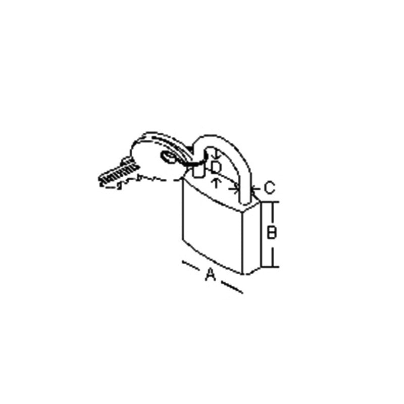 Candado de grillete largo Wally mm 30 275/M MM.30 L