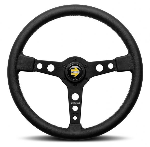 MOMO Prototipo Volante Tuning in Pelle Nera 370 mm