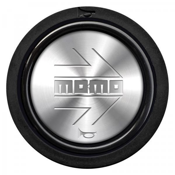 Momo Lenkradhupenknopf Silber-Chrom