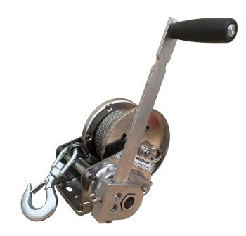 Cabrestante manual Rock RBW2500-SS de acero inoxidable de 1134 kg con freno automático