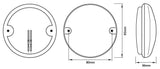 Ring Fanale a led 12-24V 95 mm retronebbia rosso
