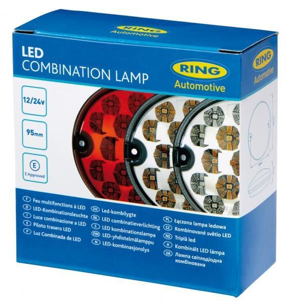 Anillo de luz LED 12-24V 95 mm parada y posición transparente