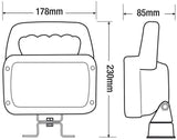 Luz de trabajo LED rectangular de anillo ajustable de 12 a 24 V