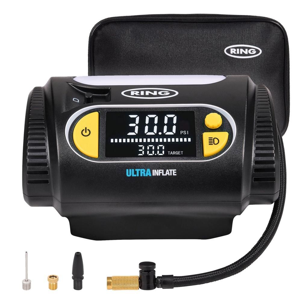 Ring Digitalkompressor 12V mit LED-Licht UltraInflate 30