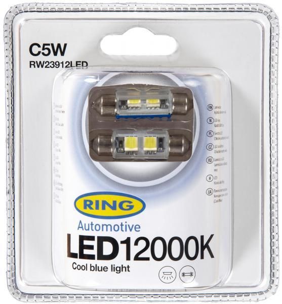 Bombillas LED de anillo 12V C5W 12000K 39 mm