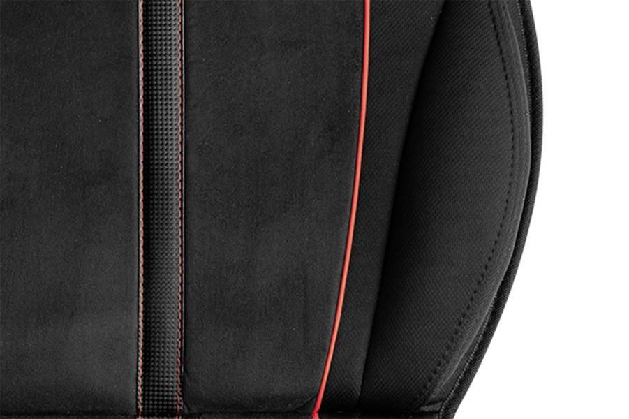 Cojín de asiento de calle Momo negro/rojo