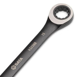Sata Set chiavi combinate metriche a cricchetto black edition 12 pz