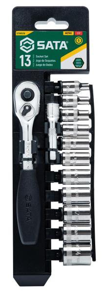 SATA Set Bussole Metriche Esagonali 1/4" 13 pz