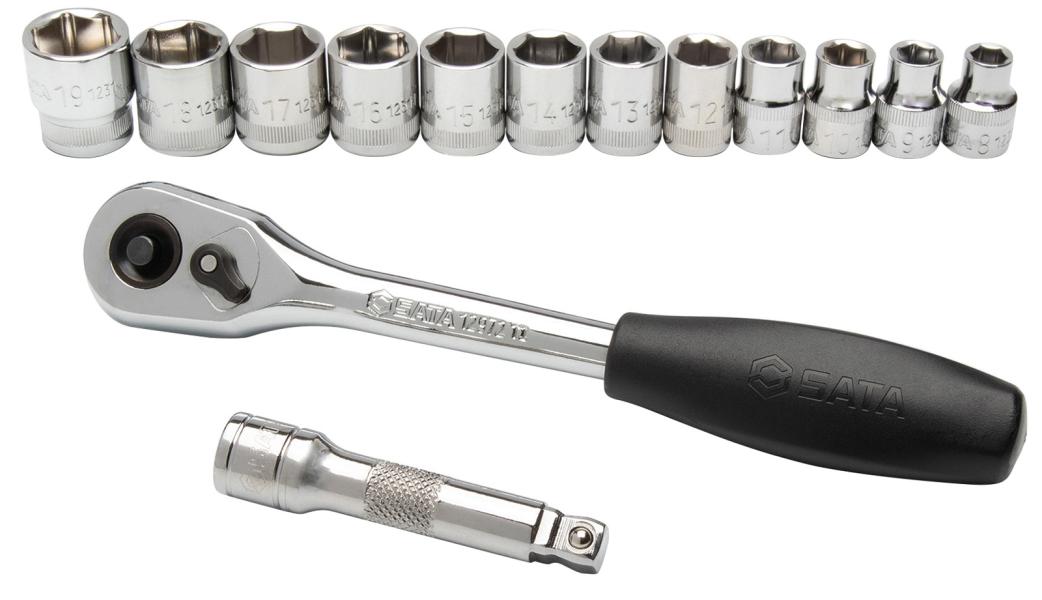 SATA Set Bussole Metriche Esagonali 3/8'' 14 pz