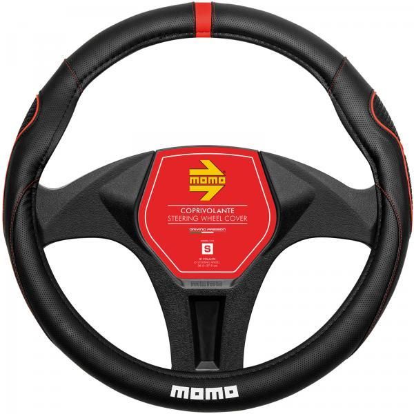 Momo Supergrip Lenkradbezug Schwarz/Rot 36,5–37,9 cm