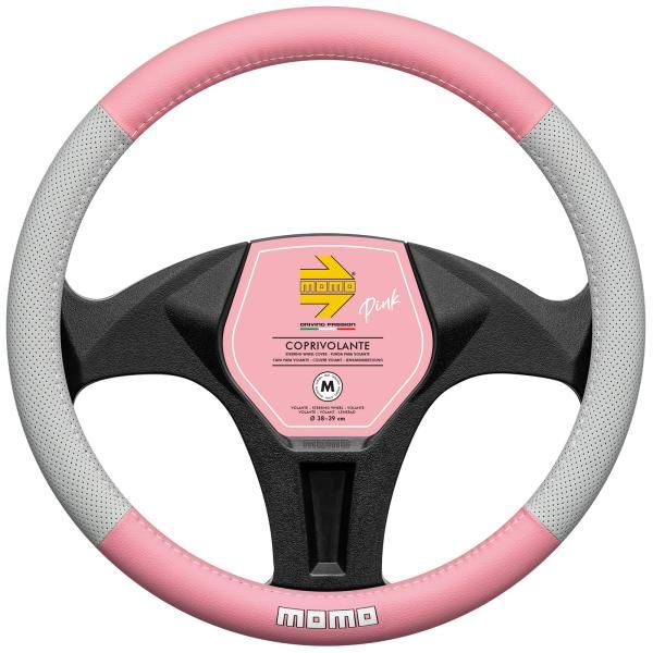 Funda de volante Momo Easy Rosa/Gris 38-39 cm