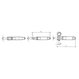 Mavi.Mare Terminal für Stahlseile Gabel Parafil Durchmesser mm 7 173,04