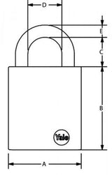 Yale Lucchetto alta sicurezza 48 mm
